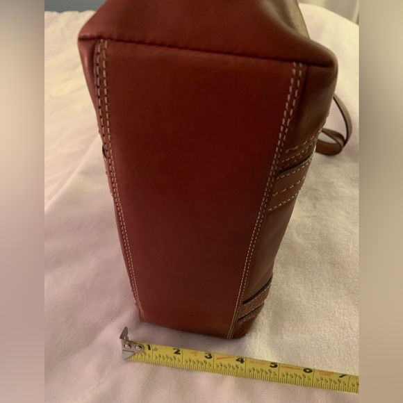 Coach Hampton Vintage Cognac Smooth Leather Tote Shoulder Bag - Picture 9 of 16